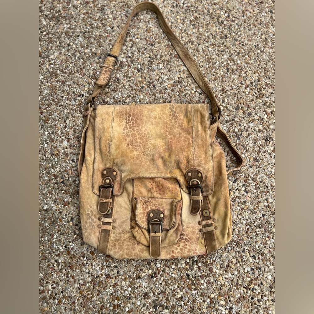 Old Gringo Suede Leopard Print Bohemian bag